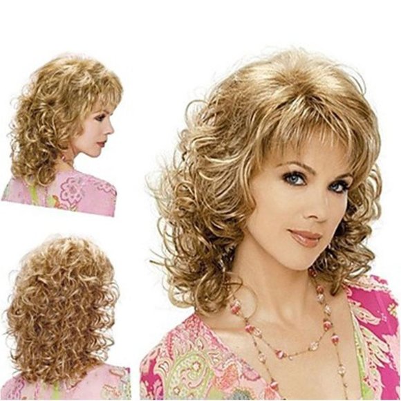 Blonde/Brn Synethic Wig New 26\